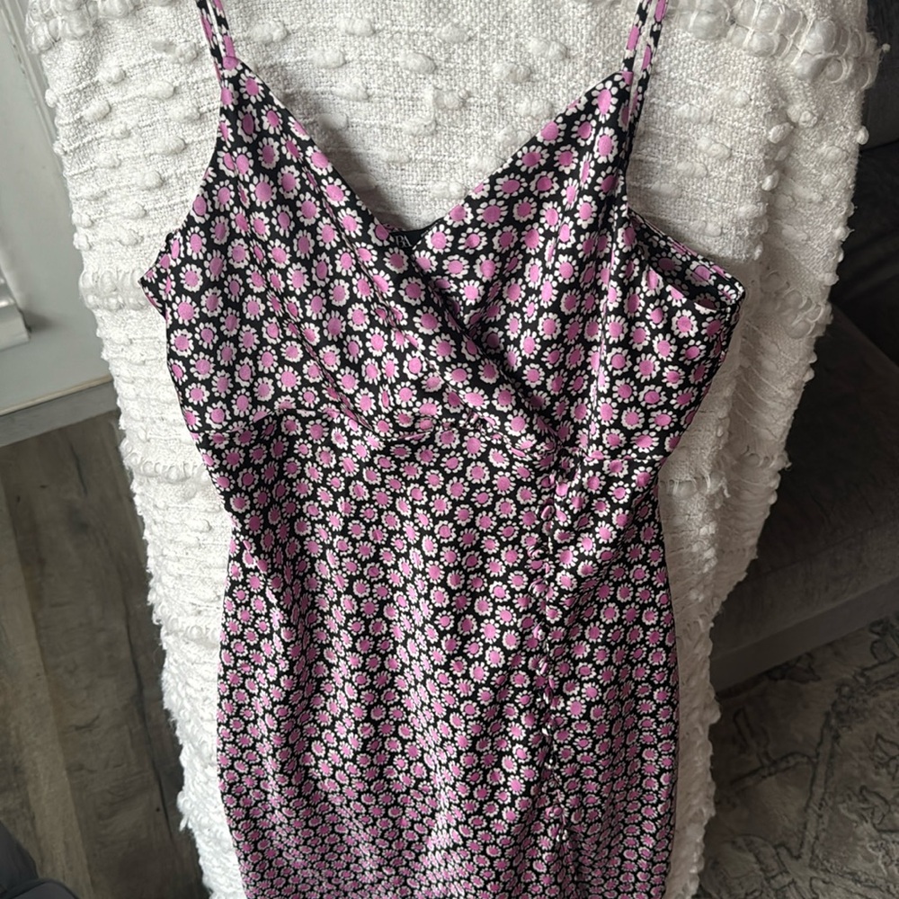 Zara purple and black maxi dress